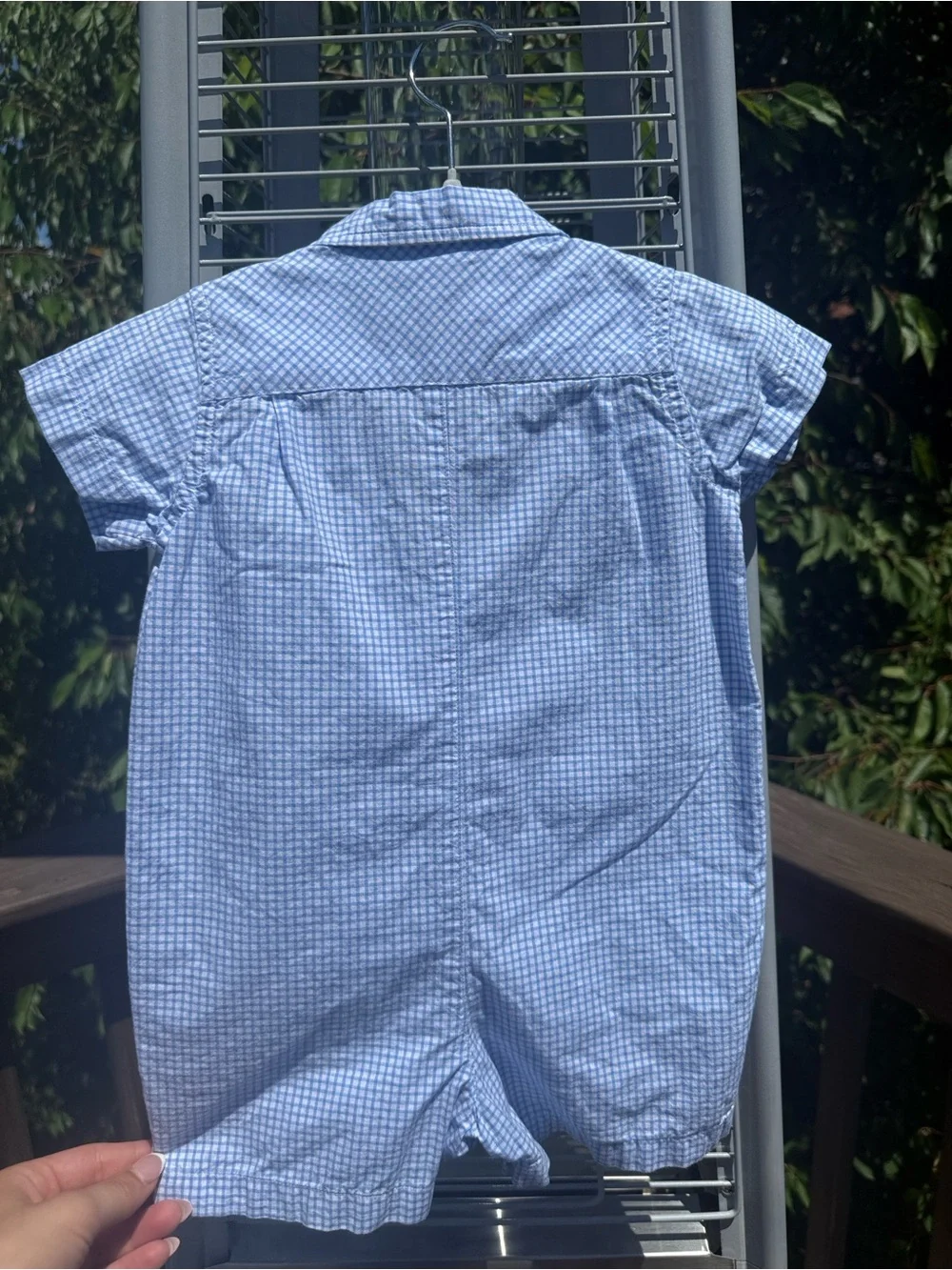 Ralph Lauren Light Blue Gingham Button-Front Kids Shirt